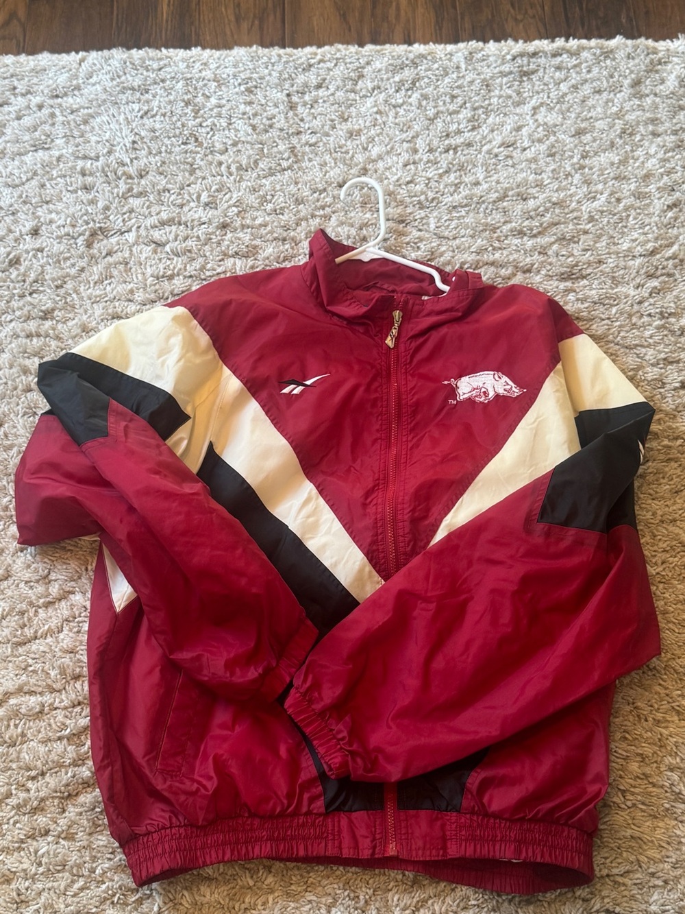 Men’s Vintage rare Reebok Arkansas Razorbacks jacket